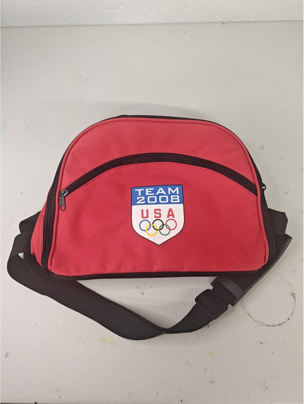 Team USA 2008 Olympics Bag Red Black Bowling Ball Shoe Compartment Travel Duffle